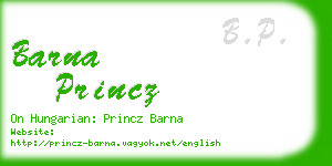 barna princz business card